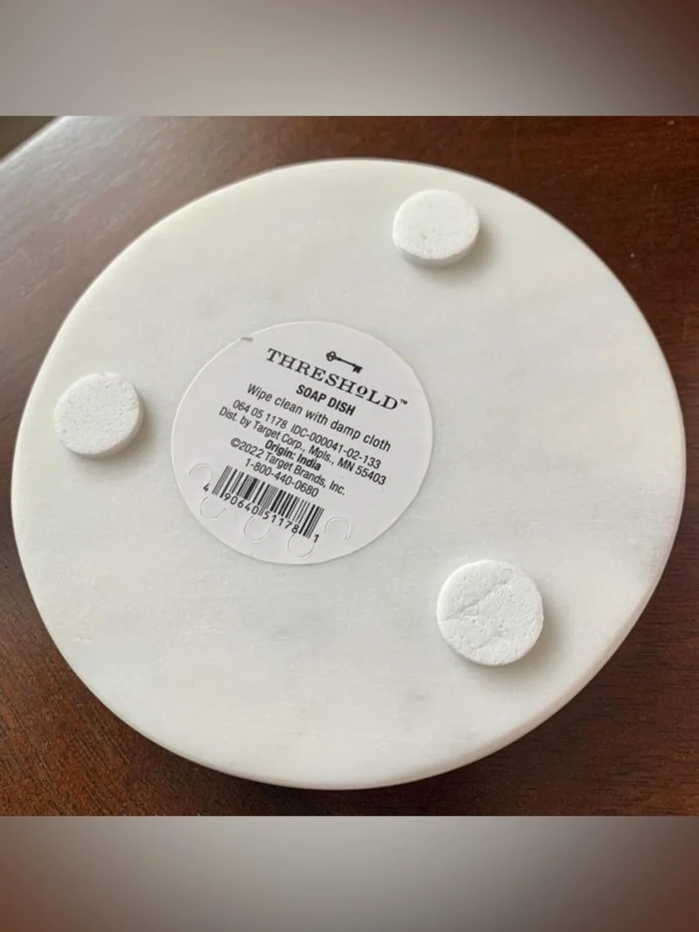 White Ivory Marble dish catch all soap candle